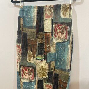 Donna Karan NWT Retail $1295 Midi Skirt Size 4 Artistic